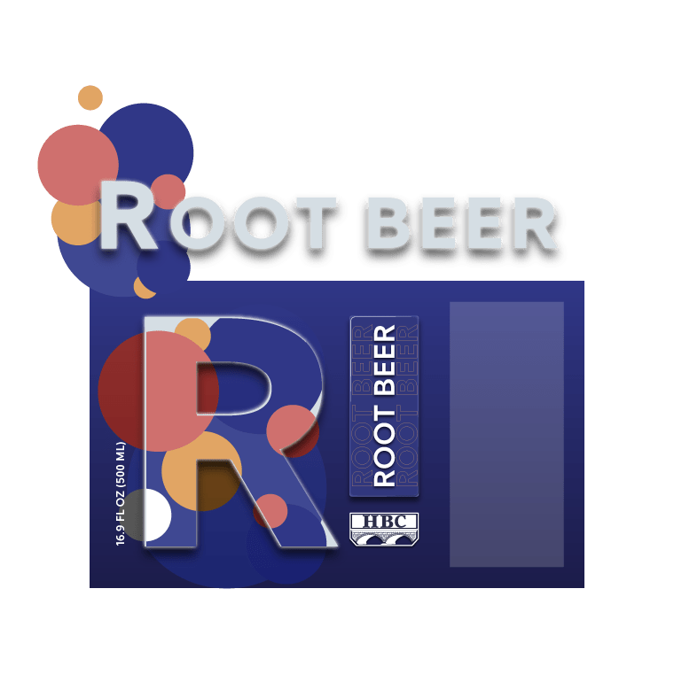 root beer flat label